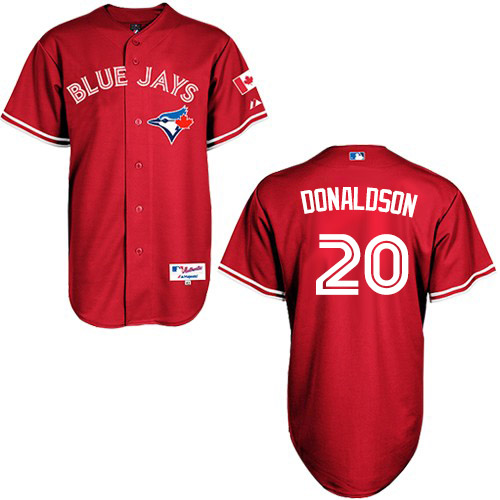 مكرونة المائدة Men's Majestic Toronto Blue Jays #20 Josh Donaldson Authentic Red ... مكرونة المائدة